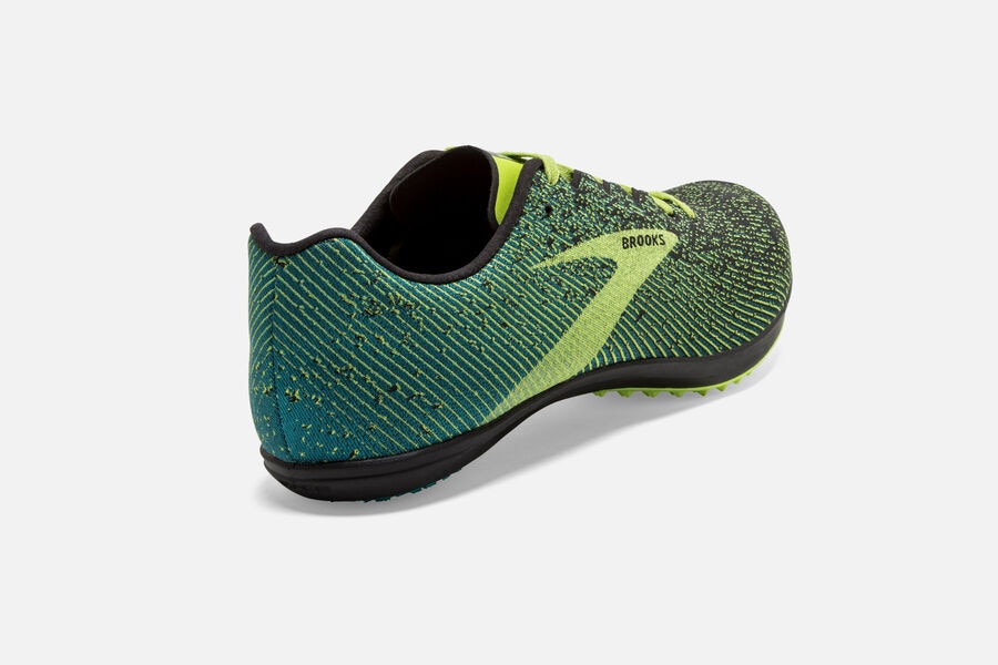 Mach 19 Spikeless Brooks Spikes Shoes NZ Mens - Black/Green - GMVPNR-715